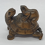 netsuke turtle and frog